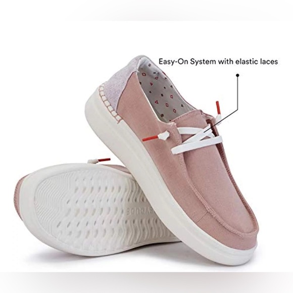 Hey Dude Women's Wendy Rise Chambray Rose Shoes - Picture 7 of 9